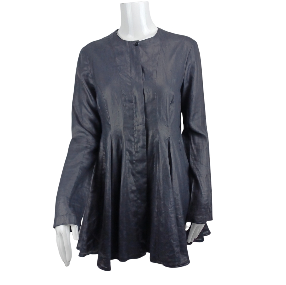 RARE Elm Design Long Sleeved Black 100% Linen Tunic Icelandic Design by Mathi…